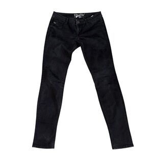 📌 Miss Me Bootcut Jeans Womens 27 Medium Wash Fleur De Lis Pocket Stretch